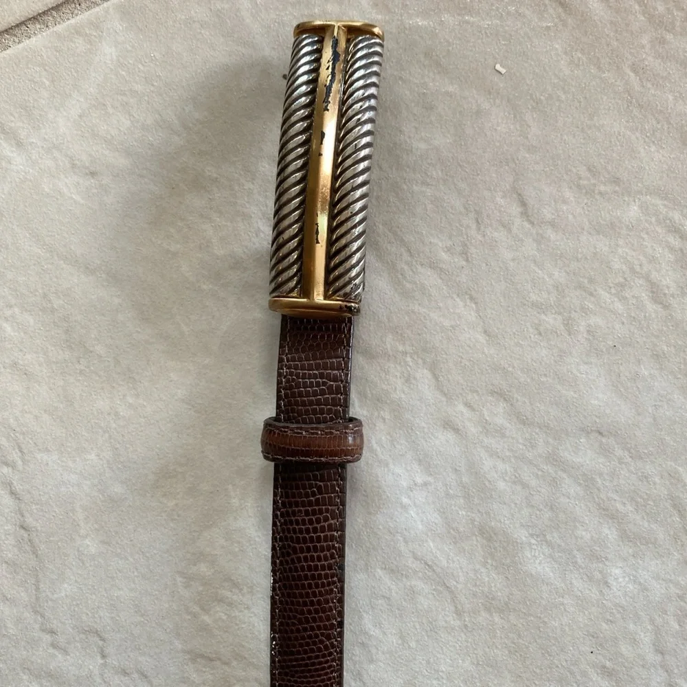 Brighton brown leather belt